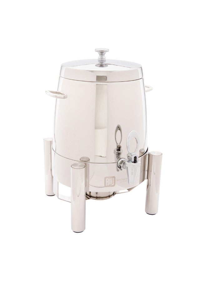 Restaurantware Met Lux 12 Liter Coffee Chafer Urn, 1 Durable Hot Beverage Dispenser - Built-In Fuel Dish Holder, For Catered Events, Banquets, Buffets, or Parties, Stainless Steel Hot Water Urn,  - Image 1