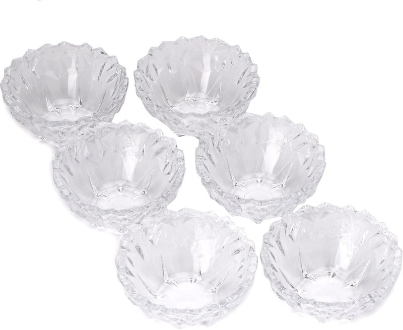 Somil Beautiful Clear Glass Bowl, Ideal for ServingVegetable, Soup, Snacks, Lunch, Dinner 200 Ml, 11.5 X 11.5 X 5.5 Cm - Image 2