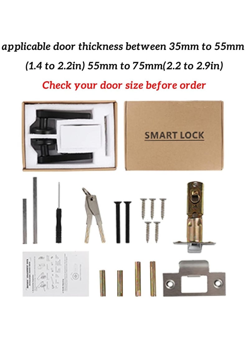 Fingerprint Door Lock keyless Entry Door Lock with USB Charging and keypad biometric Door Lock Smart Door Handle Lock Suitable for bedrooms Offices and Other Private Spaces