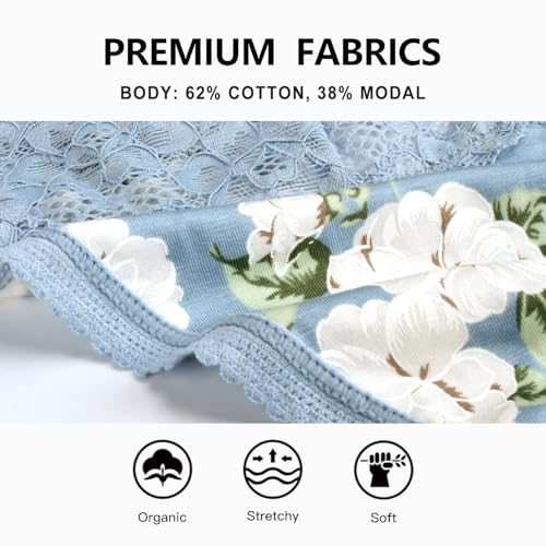 voenxe Seamless Lace Thongs for Women No Show Thong Underwear,Lady Breathable Comfort Panty Soft Laser Cut Undie,Tanga,5-Pack Basic - Image 5