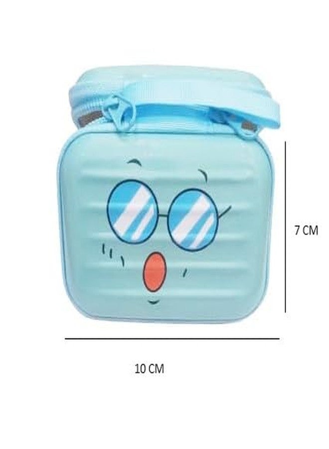 ZOKCY® (Pack of 1 pcs) Cute Small Hand Purse with Chain/Handbag/Sling Bag/Purse/Stylish Bags for Girls Kids with Emoji/Expression Bag/Birthday Return Gift for Kids - Image 2