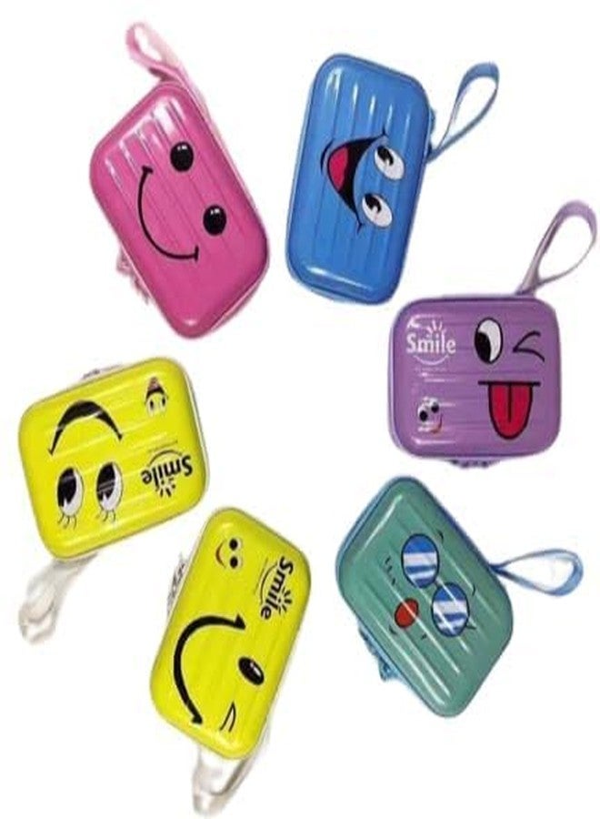 ZOKCY® (Pack of 1 pcs) Cute Small Hand Purse with Chain/Handbag/Sling Bag/Purse/Stylish Bags for Girls Kids with Emoji/Expression Bag/Birthday Return Gift for Kids - Image 1