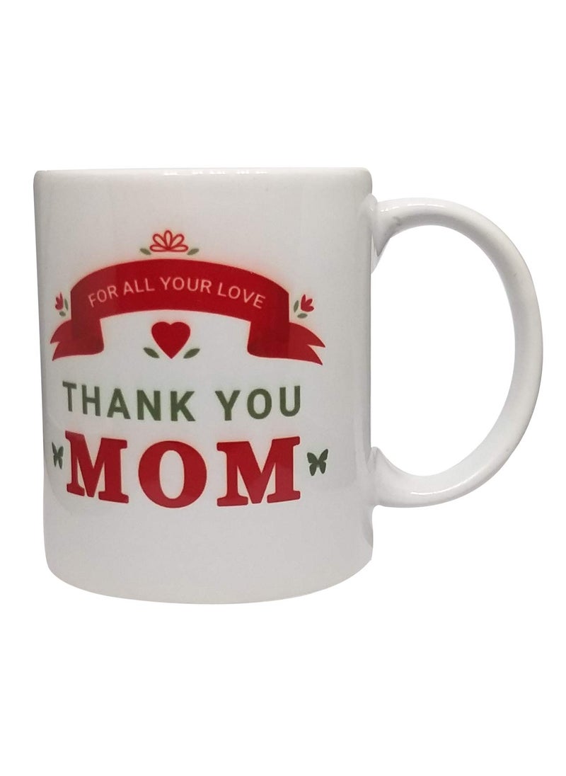 Saugat Traders - Saugat Traders Gift for Mother - Thank You Mom Printed Coffee Mug - Best Gift for Mothers Day - Birthday Gift for Mummy, Maa - Image 1