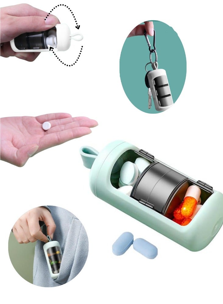 Generic Portable Daily Pill Box Daily Pill Organizer Small Pill Box Pill Box Pill Bottle Light-Proof Design 3 Compartments Waterproof Daily Pill Container Good for Travel  - Image 1