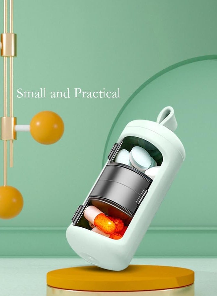 Generic Portable Daily Pill Box Daily Pill Organizer Small Pill Box Pill Box Pill Bottle Light-Proof Design 3 Compartments Waterproof Daily Pill Container Good for Travel  - Image 4