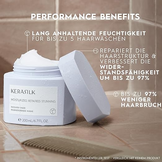 Kerasilk قناع كيراسيلك ريكوفري للشعر الجاف التالف تركيبة نباتية ترطيب مكثف - Image 4