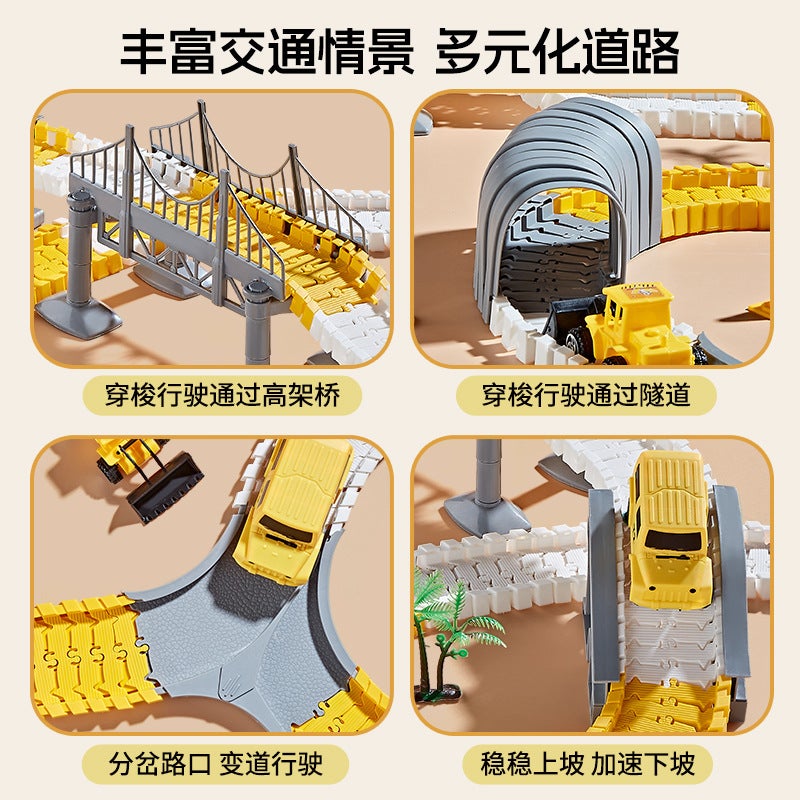 مجموعة ألعاب مركبات هندسية بناء مسار DIY - Image 5