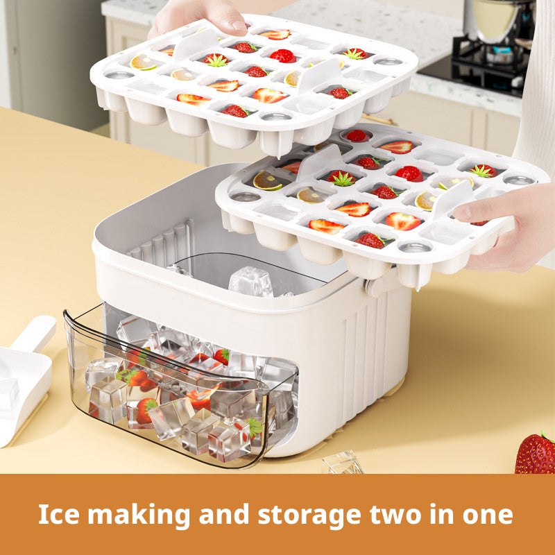 Household Food-Grade Press Ice Cube Tray, Large Capacity, Quick-Freeze, Easy Release - Image 4