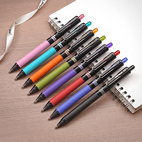 WRITECH Retractable Gel Ink Pens: Multi Colored 0.7mm Medium Point Colorful Click Pen for Smooth Writing Journaling Drawing Notetaking No Bleed & Smear & Smudge 8ct Vibrant Assorted Colors - Image 4