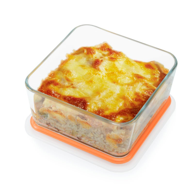 NUTRIUPS 1.1QT Square Glass Baking Dish with Lid, 6Ã—6 inches Deep Small Baking Dish with Lid, Square Glass Baking Dishes for Oven - Image 1