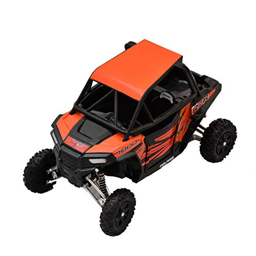 Newray Polaris RZR XP 1000 Bike ATV Dirt Rider 1/18 Scale Pre-Built Model Vehicle Orange - Image 1