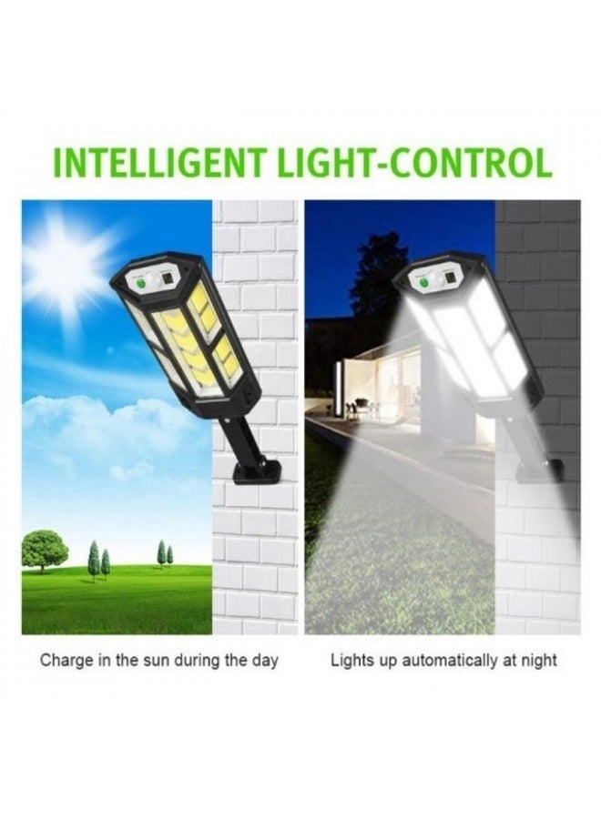 Solar-powered outdoor garden light, LED street light with motion sensor, and wall light. - Image 1