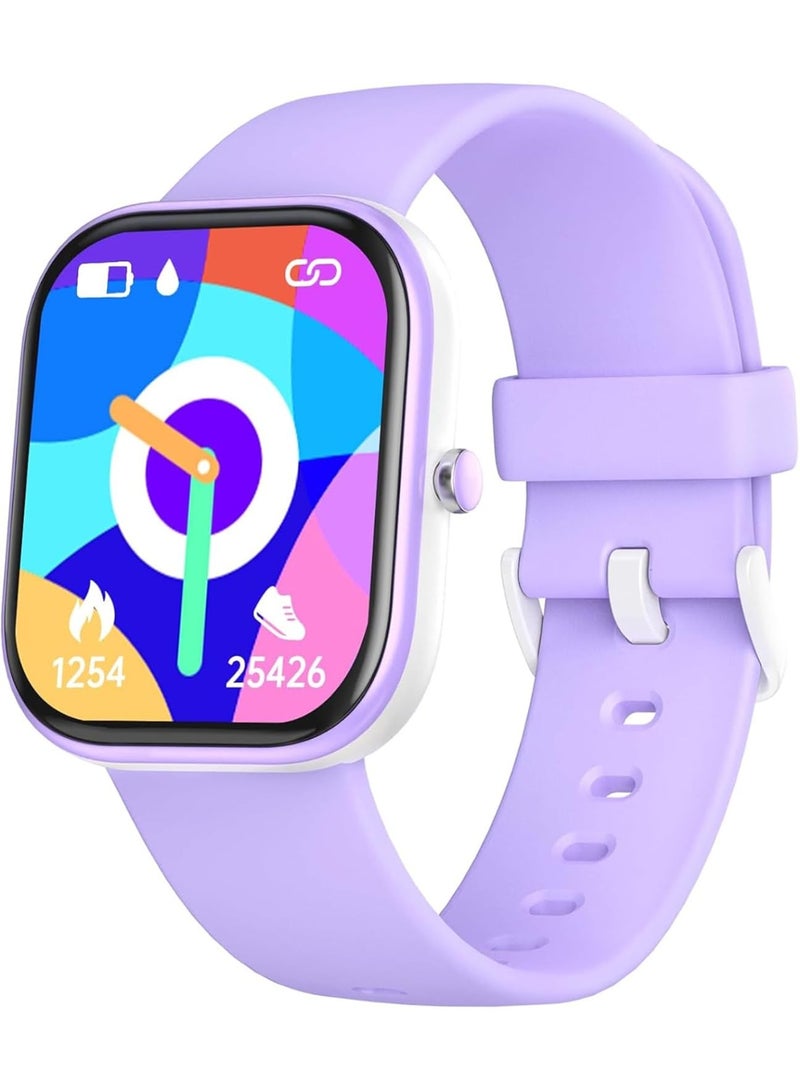 ZONEY Kids Smart Watch for Boys Girls, IP68 Waterproof Kids Fitness Activity Tracker Watch,Heart Rate Sleep Monitor,8 Sport Modes,Pedometers,Calories Counter,Alarm Clock,Kids Gifts (Purple) - Image 1