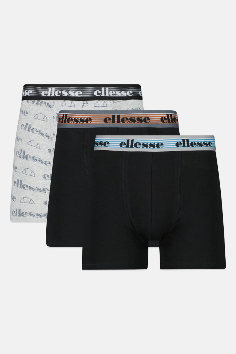 Ellesse Men 3 Pieces Brand Logo Trunks, Multicolor  - Image 1