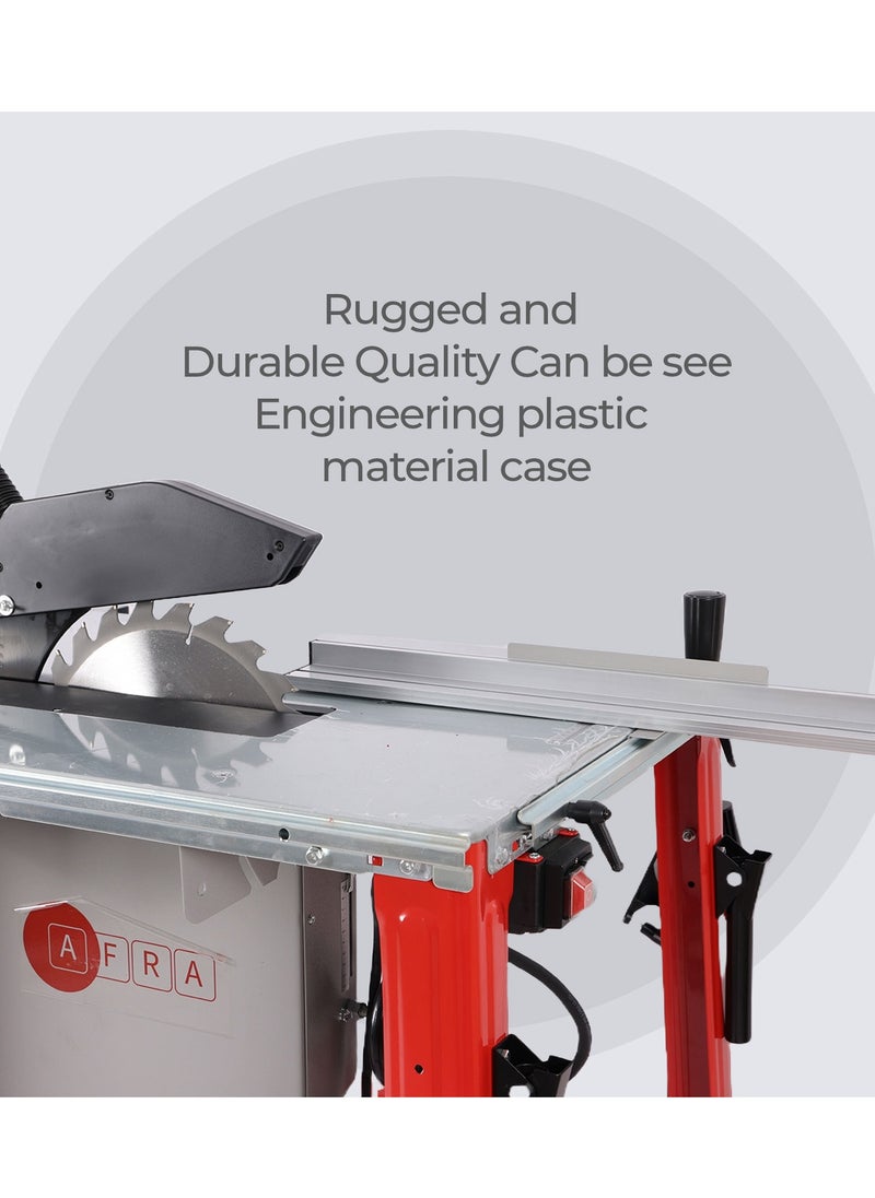AFRA AFRA Table Saw, 315MM, 2000W, 2800r/Min 800x550mm Table, 0~45° Tilting Range, Induction Motor, Hand Wheel, Powder-Coated Sheet Steel Design, Galvanized top, AFT-20-315TSRD, 1-Year Warranty.  - Image 5