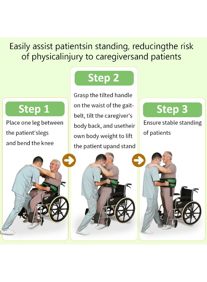 Ehucon Gait Belt for Seniors Transfer Belt Quick Release Buckle, Padded Handles Lift Assist Device for Elderly, PhysicaTherapy Strap, Safety Belt for Elderly - Image 4
