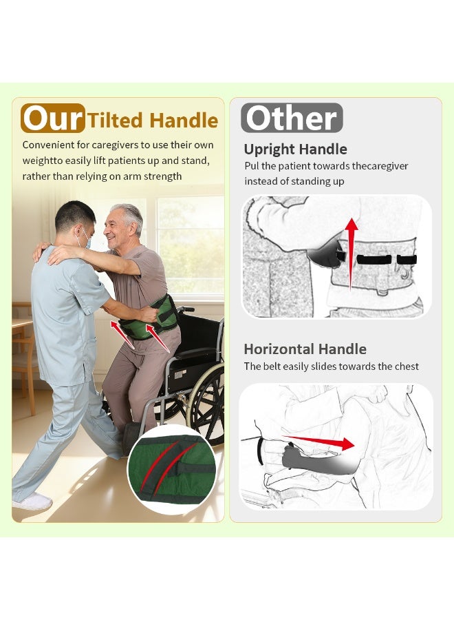 Ehucon Gait Belt for Seniors Transfer Belt Quick Release Buckle, Padded Handles Lift Assist Device for Elderly, PhysicaTherapy Strap, Safety Belt for Elderly - Image 5