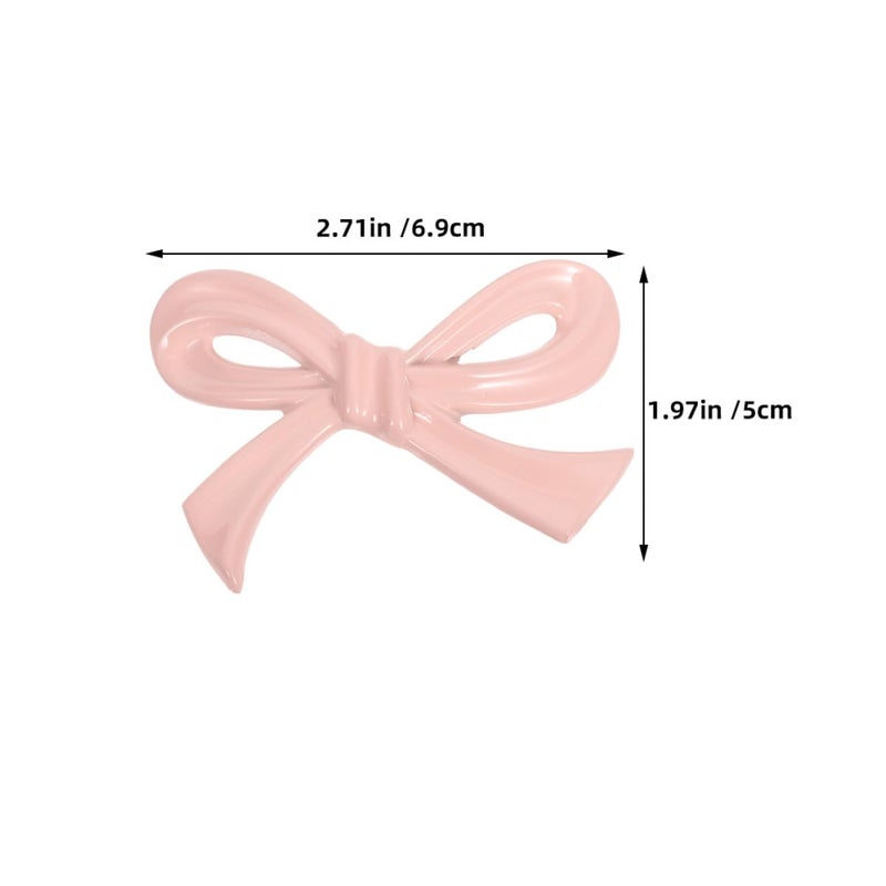Pink Bow Cabinet Knobs Drawer Pulls Set of 2 for Furniture Wardrobe Dresser Kitchen - Image 3