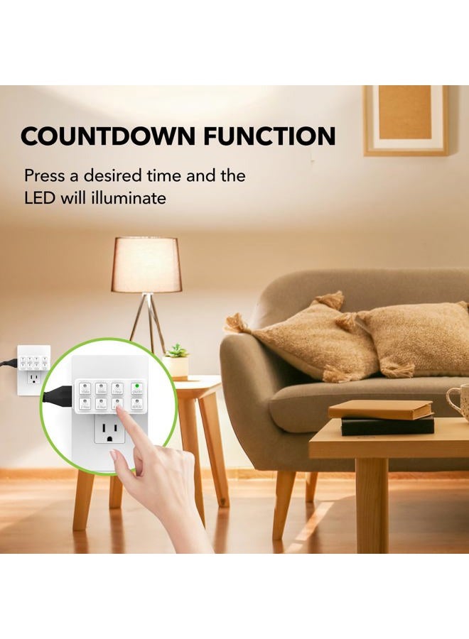 BN-LINK Indoor Countdown Timer with Repeat Function, Heavy Duty Accurate Compact Size for Charger Vacation Security, 3-Prong Grounded Outlet, 15A/1875W ½ HP ETL Listed - Image 5