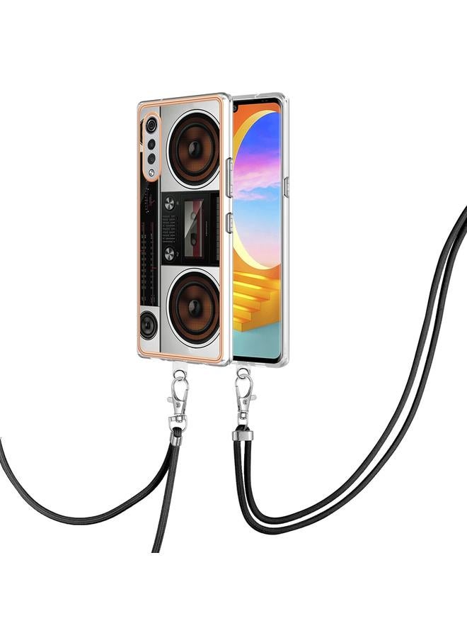 اس-توب جراب لهاتف LG Velvet 5G / 4G مطلي بالكهرباء IMD مزدوج الجوانب مع حبل - Image 1