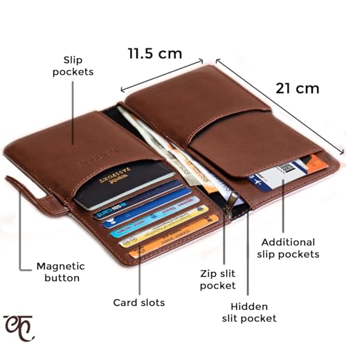 Kalankit Passport Wallet for Women | Vegan Leather Bi-Fold Long Wallet & Travel Purse | Valentine Gift for Her, Valentine Gifts for Women | New Beginnings - Image 3