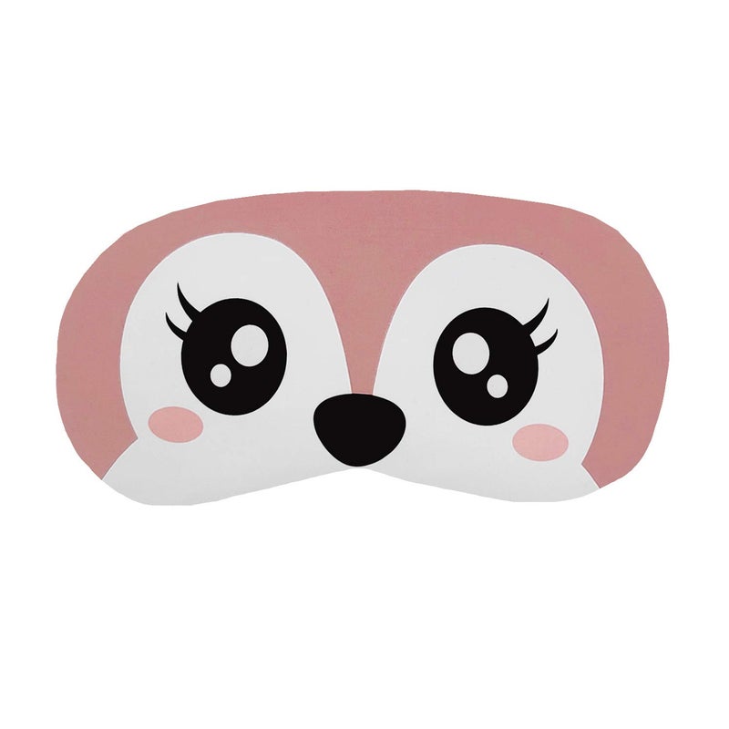 Jenna Polyester Cute Sleeping Eye Shade Mask Cover For Insomnia, Meditation, Puffy Eyes And Dark Circles Puppyeyes Pink - Image 5