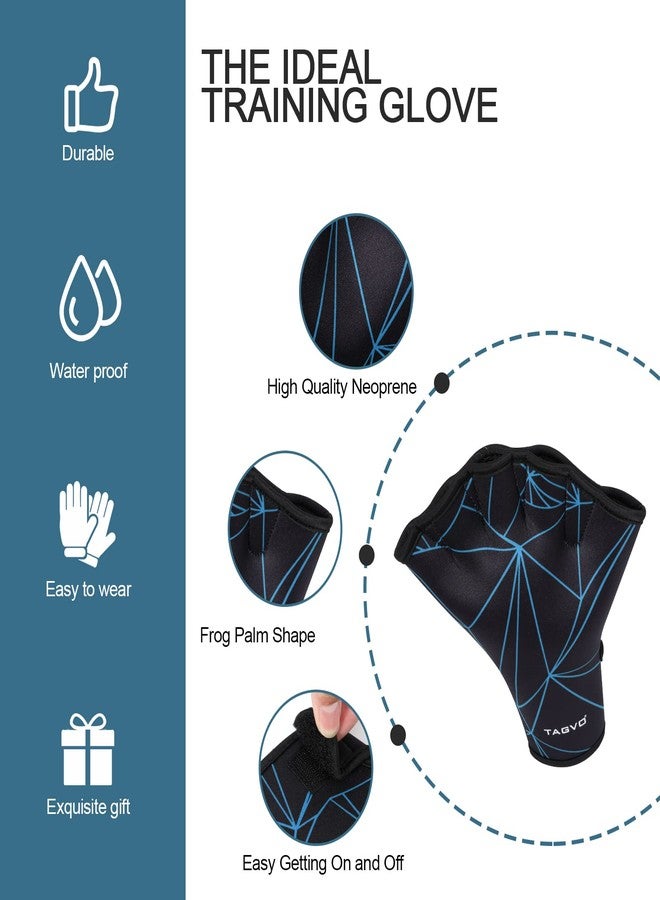 TAGVO Swimming Aquatic Gloves, Aquatic Gloves for Helping Upper Body Resistance, Webbed Swim Gloves Well Stitching, No Fading, Sizes for Men Women Adult Children Aqua Therapy, Pool Fitness - Image 2