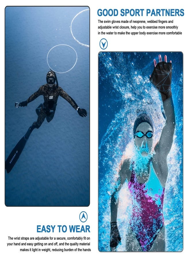 TAGVO Swimming Aquatic Gloves, Aquatic Gloves for Helping Upper Body Resistance, Webbed Swim Gloves Well Stitching, No Fading, Sizes for Men Women Adult Children Aqua Therapy, Pool Fitness - Image 4