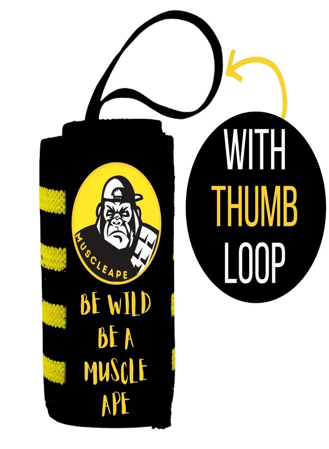 Muscleape Liquid Chalk 500ml with Wrist Wraps| Liquid Chalk for Dry Steel Like Grip| 20" Lenght 3" Widht Wrist Wraps .for Powerlifters, Bodybuilders & All Strength Athletes - Image 3