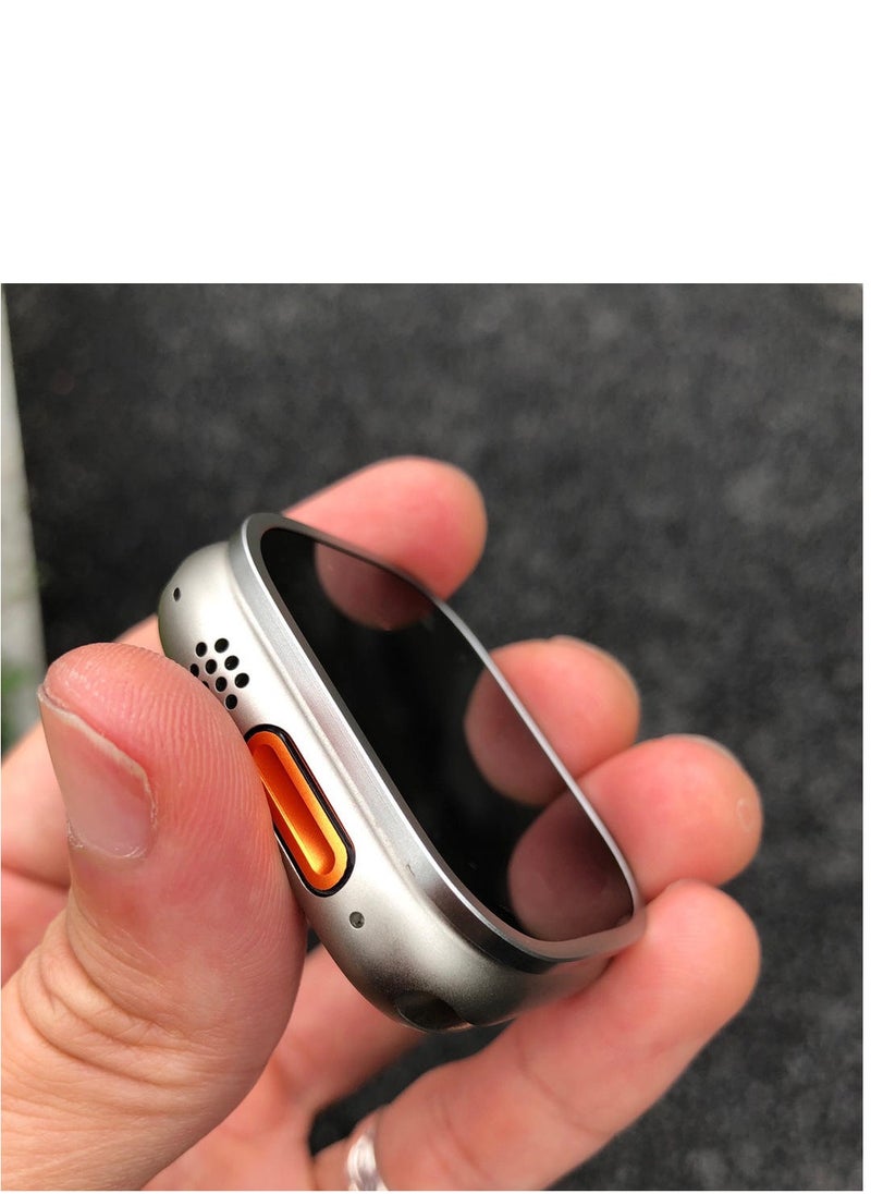 سام واقي شاشة ممتاز إطار الألومنيوم لأبل واتش الترا 1/2 49mm - شفاف  - Image 4