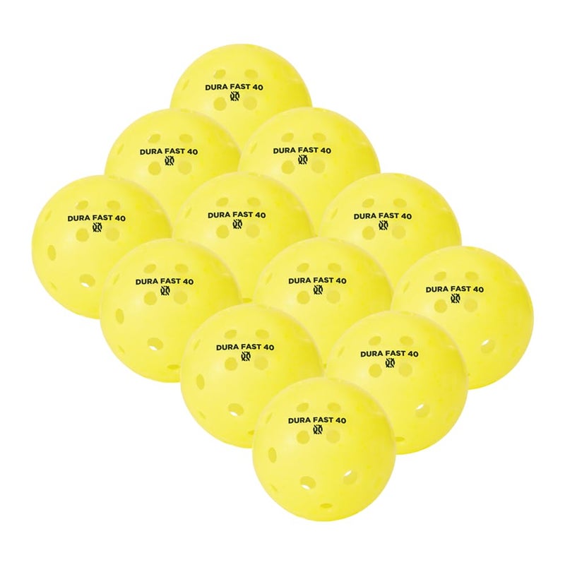 Pickle-Ball Dura Fast 40 Pickleballs | Outdoor Pickleball Balls | Yellow | Dozen/Pack Of 12 | Usapa Approved And Sanctioned For Tournament Play - Image 3