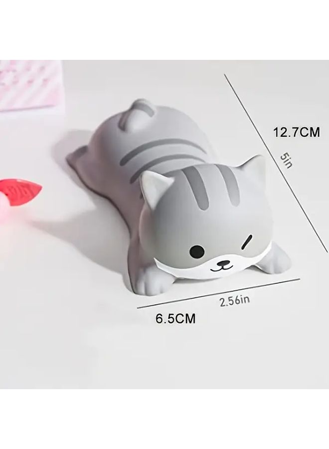 Ergonomic Wrist Rest Mouse Pad Slow Rising PU Cat Design for Computer Desk Office - Image 2