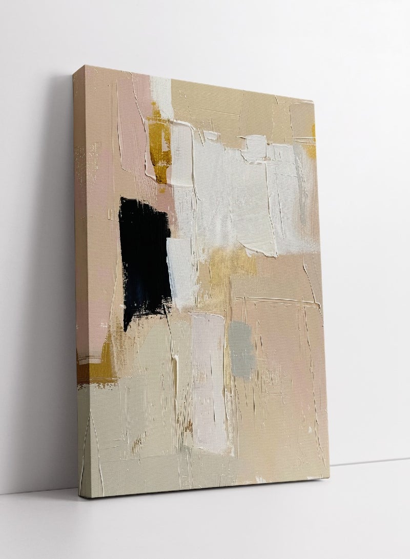 مودكلاس لوحة جدارية تصميم تجريدي بإطار خشبي - Image 1