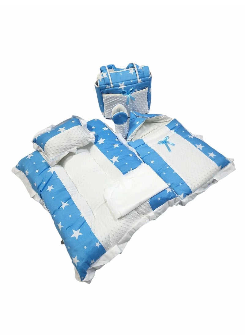 BABYCARA 6-Piece Set of Bed Sheet Baby House Diaper Bag Nursing Home  - Image 1