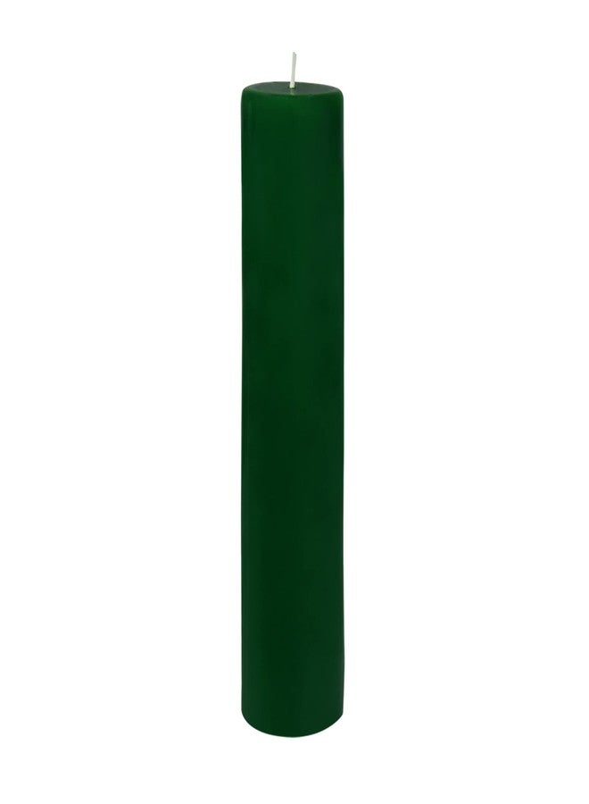 Jeco 2 x 9 Inch Hunter Green Pillar Candle - Image 1