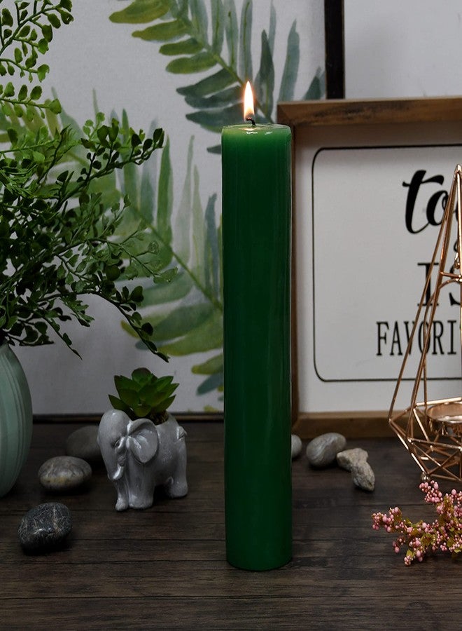 Jeco 2 x 9 Inch Hunter Green Pillar Candle - Image 3