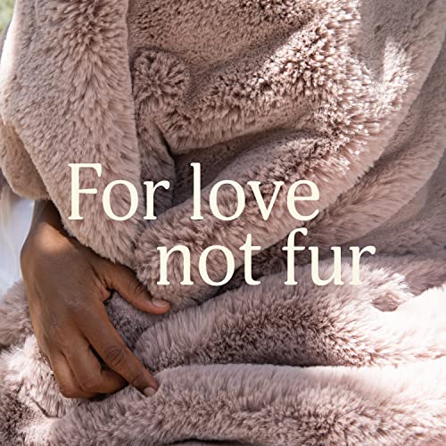UnHide Marshmallow - Faux Fur Blanket - Heavy Weight, Extra Soft Blanket - Made from Recycled Materials - Machine Washable - Medium (60" x 80") - Taupe Ducky - Image 4