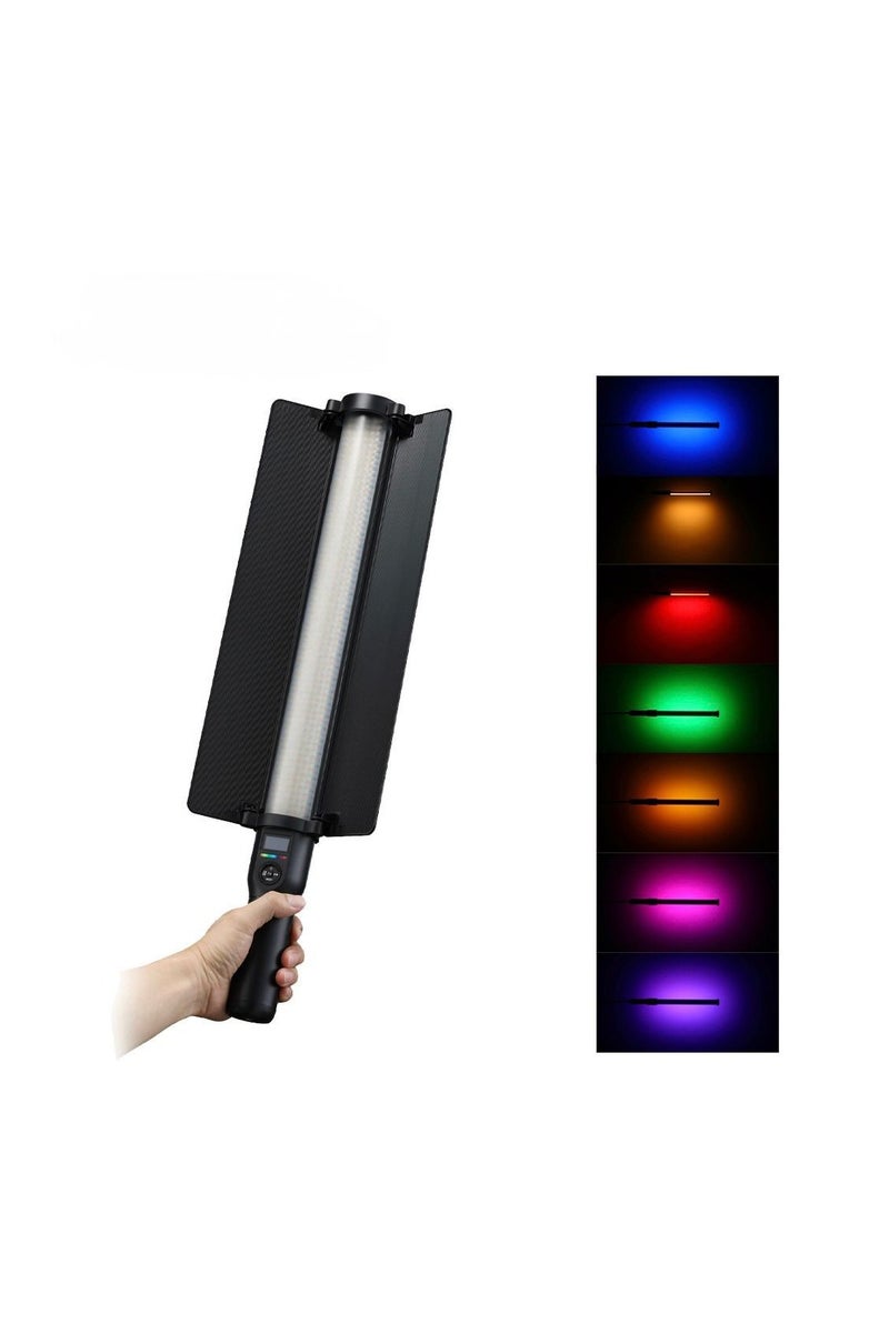 بلو فاير مصباح LED محمول على شكل عصا 2800K-8500K CRI≥96 أوضاع CCT/HSI/FX 15 تأثير شاشة مدمجة بطارية قابلة للشحن سطوع 1%-100% مروحة تبريد 0°-360° مثالي للتصوير والفيديو والبث المباشر - Image 1