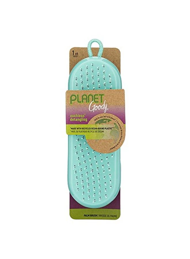 Goody Planet Detangling Palm Hair Brush Teal Detangler Comb For Women Men And Kids Wet Or Dry For L Straight Thick And Curly Hair Made With Recycled Oceanbound Plastic - Image 2