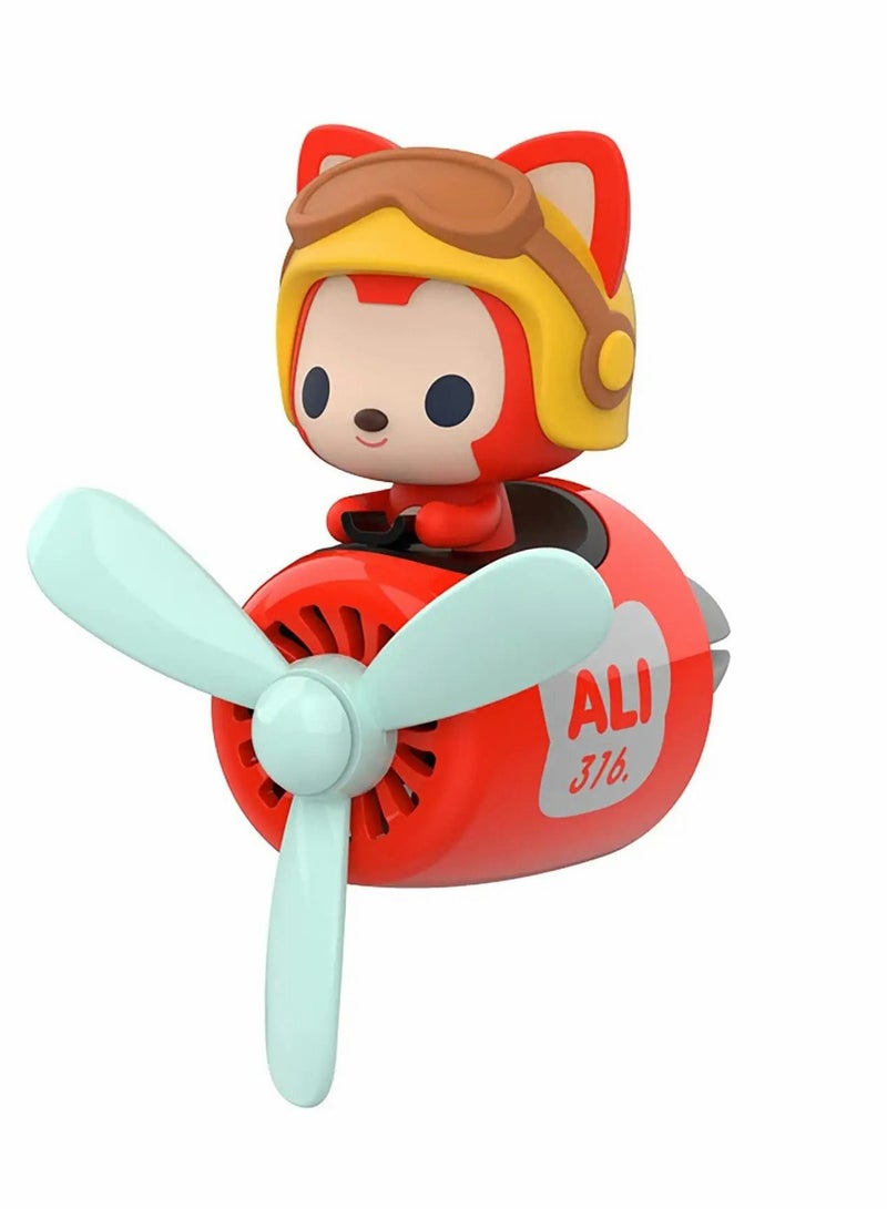 واي آند دي Car Air Fresheners, Red Fox Pilot Diffuser Outlet Fan for Vent Perfume Automotive Decoration, Clip Freshener - Image 1