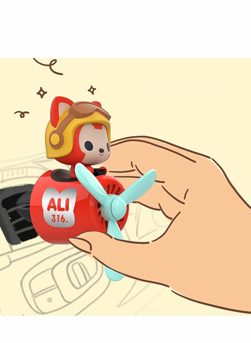 واي آند دي Car Air Fresheners, Red Fox Pilot Diffuser Outlet Fan for Vent Perfume Automotive Decoration, Clip Freshener - Image 5