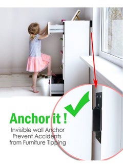 Furniture Anchors For Baby Proofing Child Safety Dressers Mount Safety Cabinet Wall Anchor Anti Tip 6Pcs 900 Pound Heavy Duty Metal Protect Baby Pet Removable - pzsku/ZD1FE8AFC3BEE0A2D3140Z/45/_/1692166847/5ec70204-40bc-4026-8348-5a9c6b21fdc4