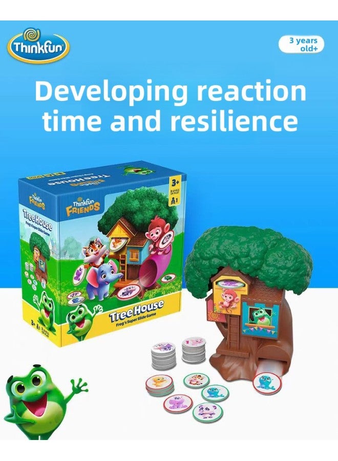 لعبة Thinkfun's Friends - Treehouse Frog Super Slide Game، لعبة لوحية للأطفال من عمر 3 سنوات فما فوق