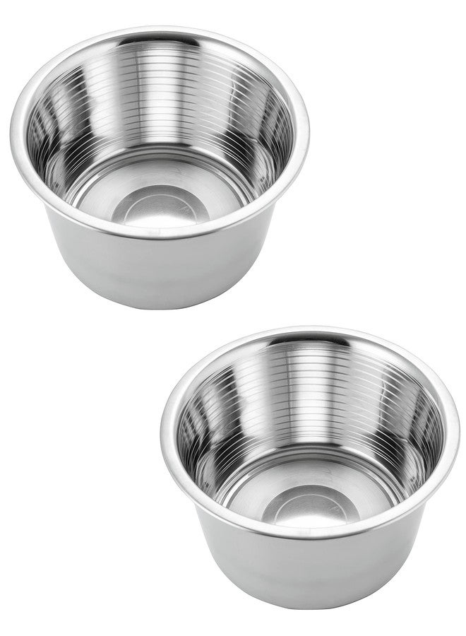 Hell Blues Pet Feeder Stainless Steel Dog Bowls Replacement 2-Pack Food Bowl, 8" Diameter, 2.8" Height Water Metal Bowls 7 Cups for Raised Feeder with Opening 7.5"- 8" - Image 1