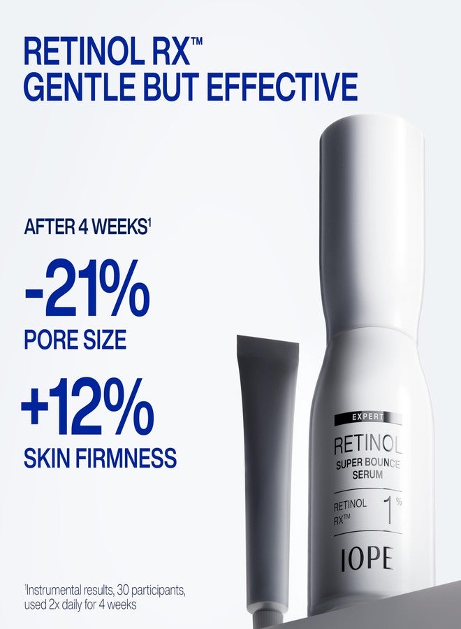 IOPE Expert Retinol RX 1% Super Bounce Serum - Gentle Anti-Aging Face Serum for Beginners - Visibly Firms Skin, Refines Pores, and Smooths Wrinkles - 1.01 fl. oz. - Image 2