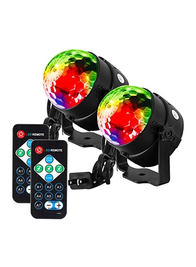 NIBEMINENT 2-Piece DJ Light With Remote Black 3.3 x 3.6 3inch - Image 1