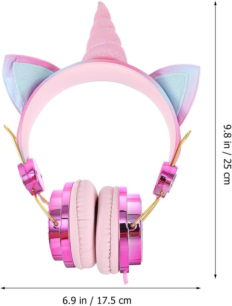 Quick assemble Unicorn Horn Cat Ear Over-Ear Headset with Microphone for Wired Rhinestone Gaming Headphones Rose Gold Wired Headphones for Computer and School Easy assemble alternatives Budget global standard quality Stable inert material Systematic nationwide ship Nationwide courier network Precision polished solid material Ready order processing Upgraded classic design Durability boosted processed material Anti slip Land transit & shipment compatible Big & small space compatible Globally spread simple design Chemical free Good ventilation Secure equipped warehouse Hardness boosted processed substance Affordable purchase options General compatible practical design Strategic warehouse site Universal design Dust tight seal KSA market popular practical build Market diverse application fit - Image 2