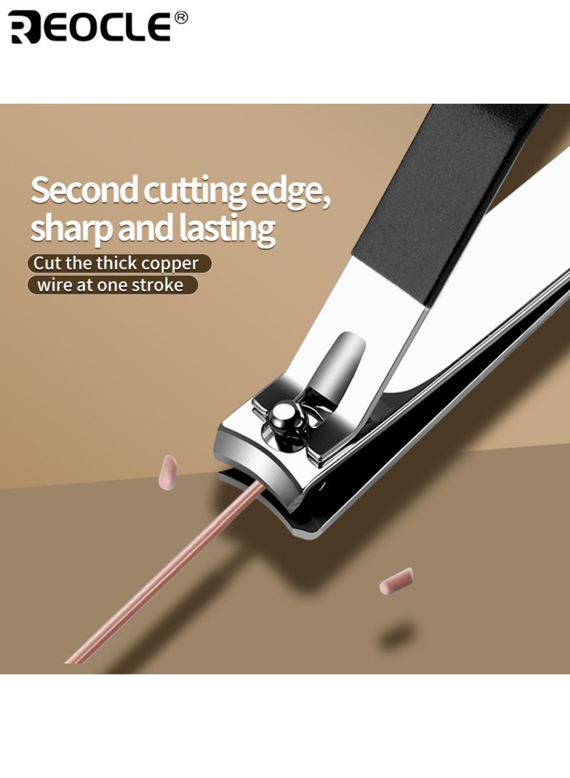 REOCLE 24PCS Luxury Stainless Steel Nail Care Kit Professional Nail Clippers Scissors and Beauty Tools with Portable Case Perfect for Home Salon Use Ideal Gift for Men  Women - Image 3