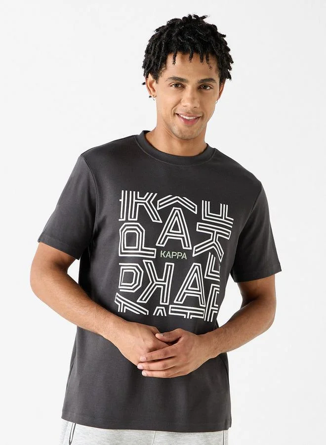 Kappa Logo Print T-shirt with Short Sleeves