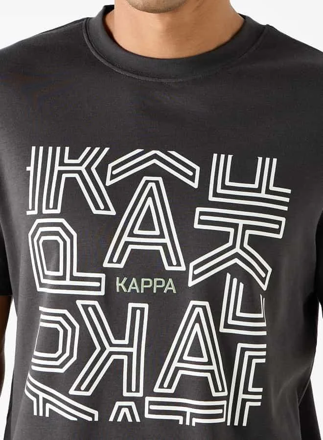 Kappa Kappa Logo Print T-shirt with Short Sleeves